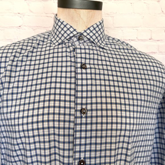 Ermenegildo Zegna Mens Check/Plaid Long Sleeve Shirt - Large - Picture 2 of 10